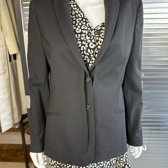 Piazza Sempione Italy Women’s Wool Black Jacket Small 42 - Picture 2 of 11